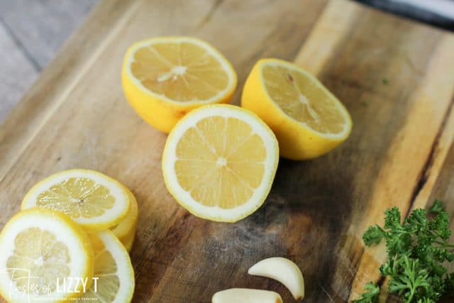 lemons on a cutting board