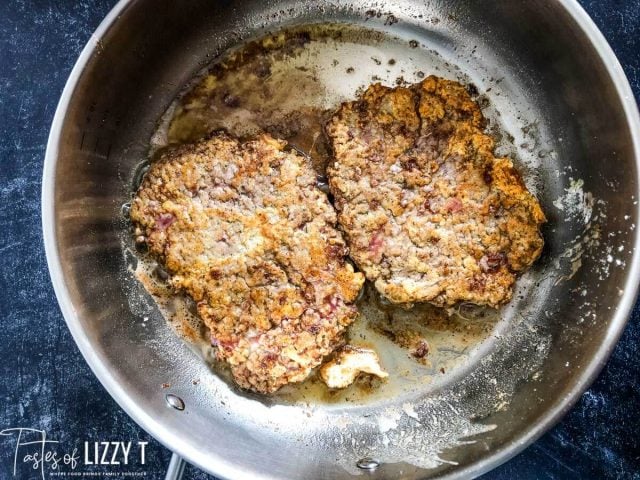 cube steaks in a skillet