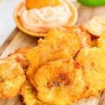 Fried Plantains with dipping sauce