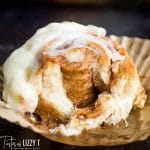 cut open cinnamon roll