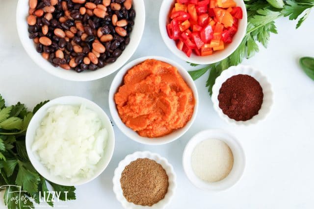 bowls of food on a table