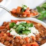 Pumpkin Chili on a spoon