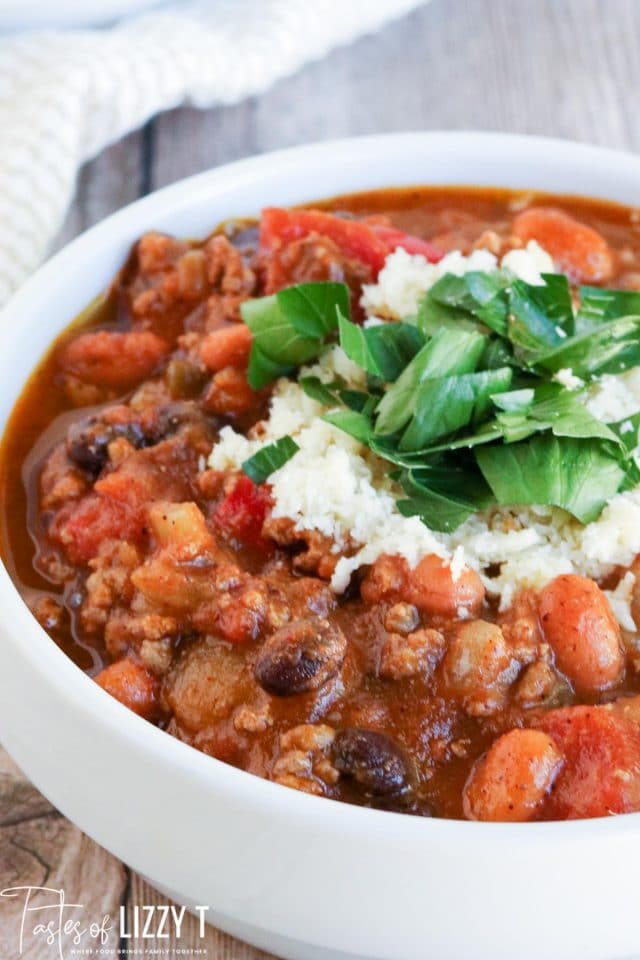 a bowl of chili