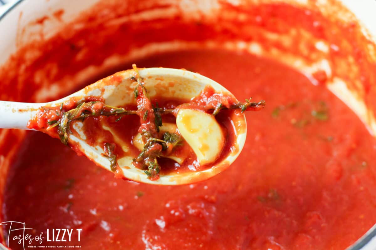 Easy Tomato Bisque Soup Recipe with Fresh Basil, Thyme and Parsley