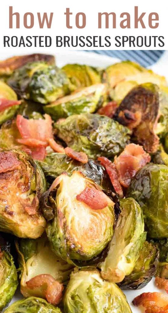 A close up of food, with Brussels and Bacon