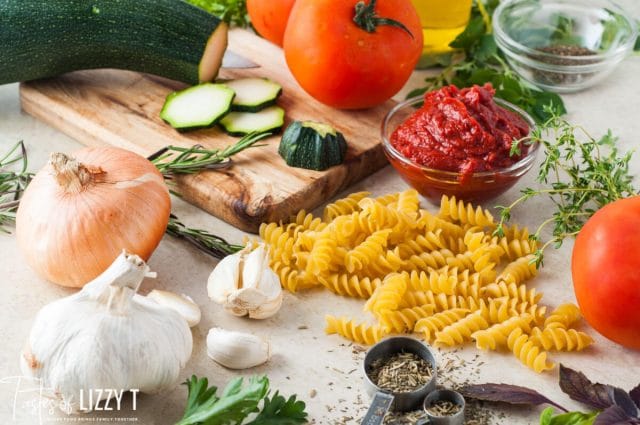 A table topped with different types of food