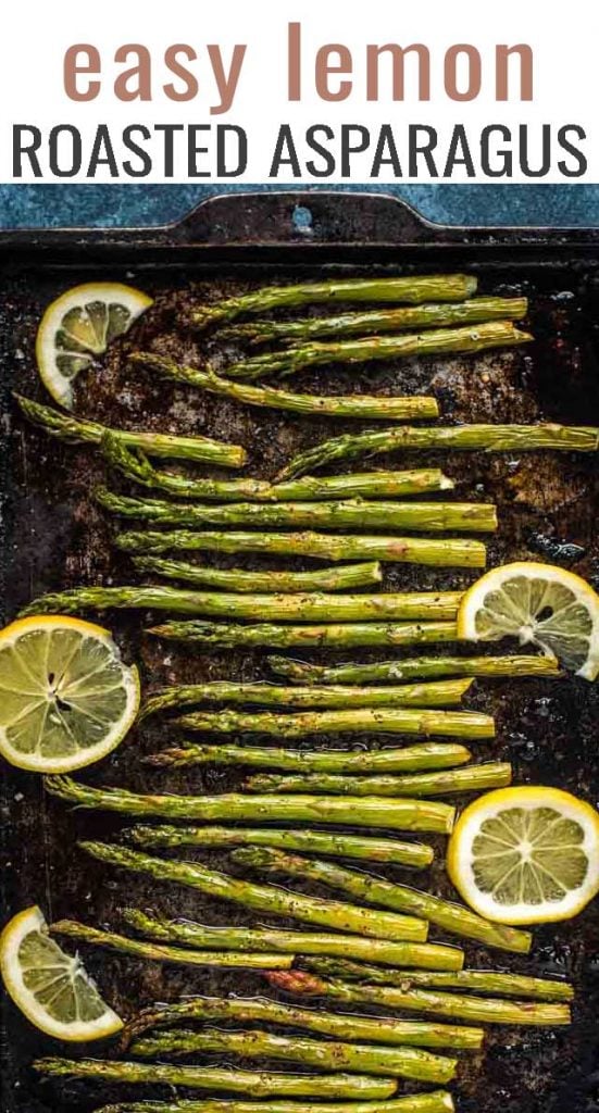 asparagus on a roasting pan