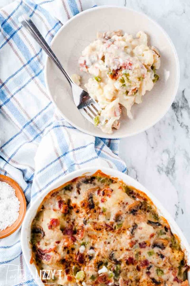 plate of cauliflower casserole