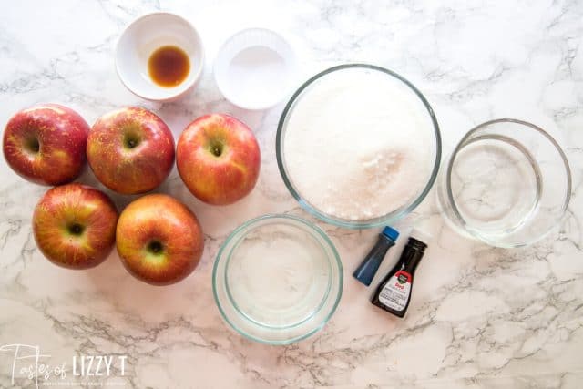 candied apple ingredients