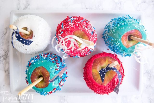 patriotic candied apples