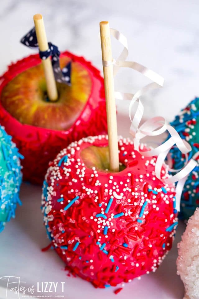 patriotic candied apples