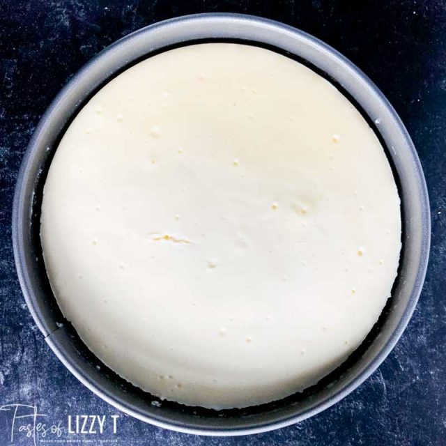 baked cheesecake in pan