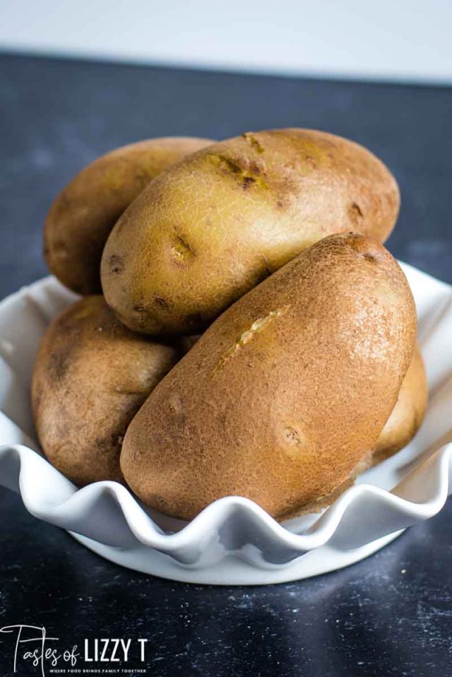 bowl of baked potatoes