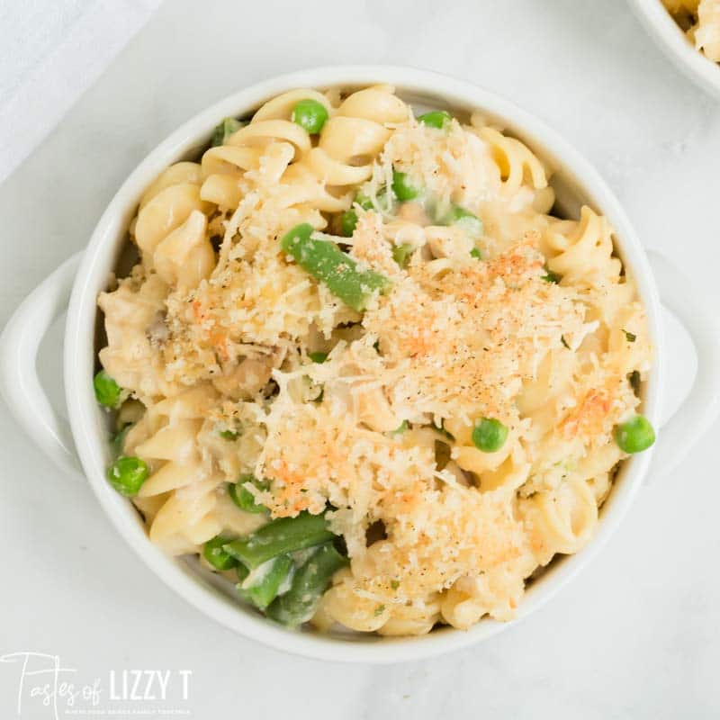 Leftover Turkey Casserole with Noodles, Vegetables and Cheese