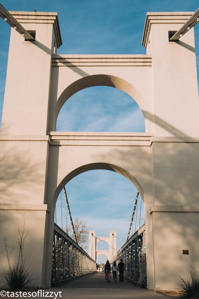 A close up of a bridge