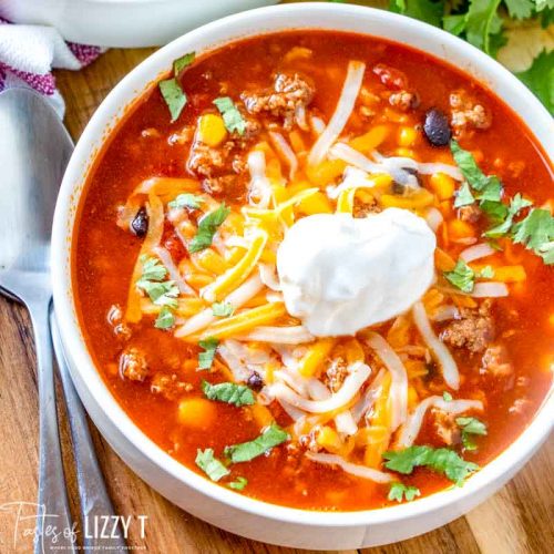 Beefy Mexican Rice Soup