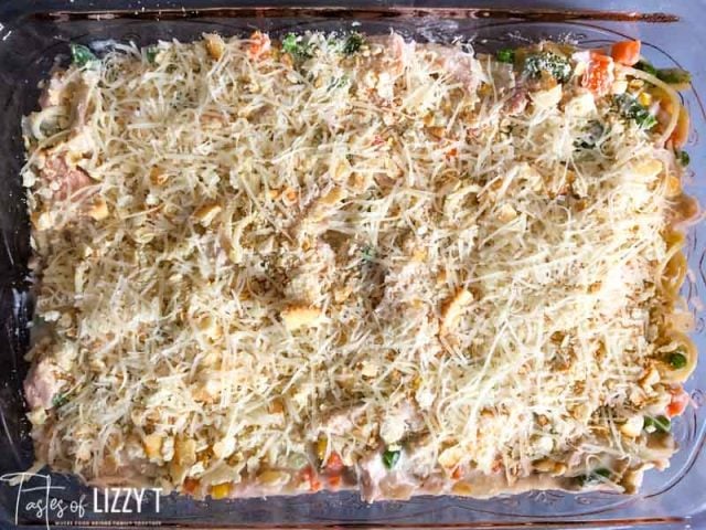 unbaked tetrazzini casserole