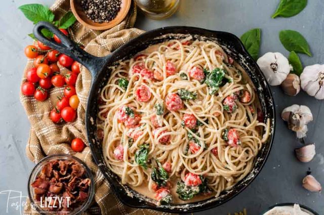 creamy pasta skillet