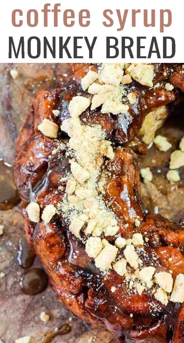 Soft, chewy, with hints of cinnamon, brown sugar, and coffee in every bite, this coffee monkey bread recipe will perk up your morning! #breakfast #brunch #monkeybread via @tastesoflizzyt