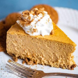 slice of Pumpkin Cheesecake on a plate