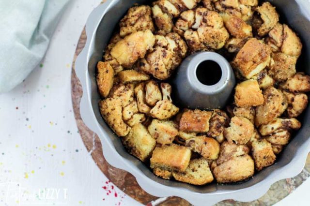 monkey bread in bundt cake pan