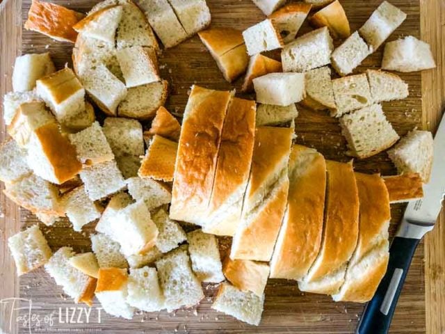 slices of bread on cutting board