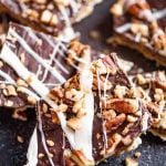 saltine toffee with pecans and white chocolate