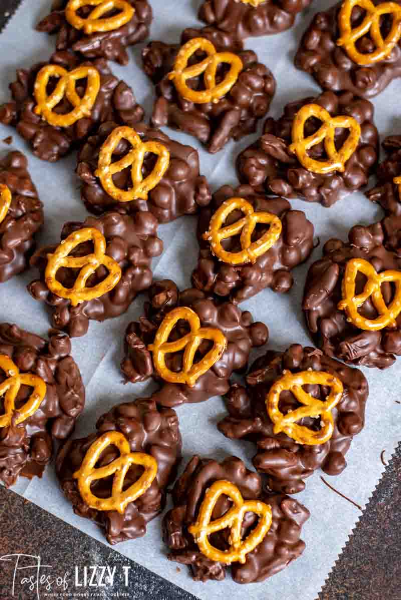 Slow Cooker Turtle Candy {with Pecans and Caramel} - Tastes of Lizzy T