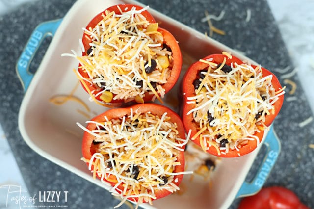 uncooked stuffed peppers