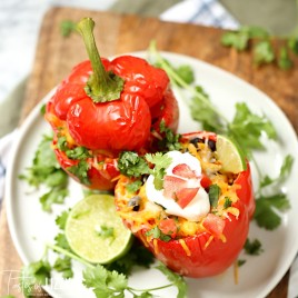 Vegetarian stuffed peppers