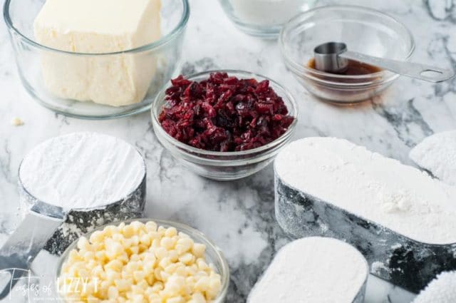 ingredients for shortbread cookies