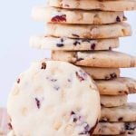 stack of Cranberry Shortbread Cookies