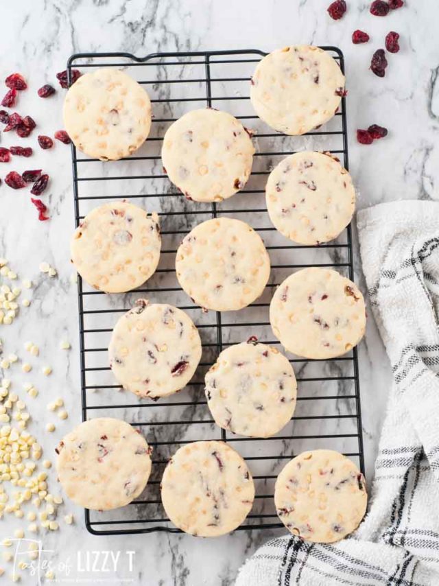 cookies cooling on a rack