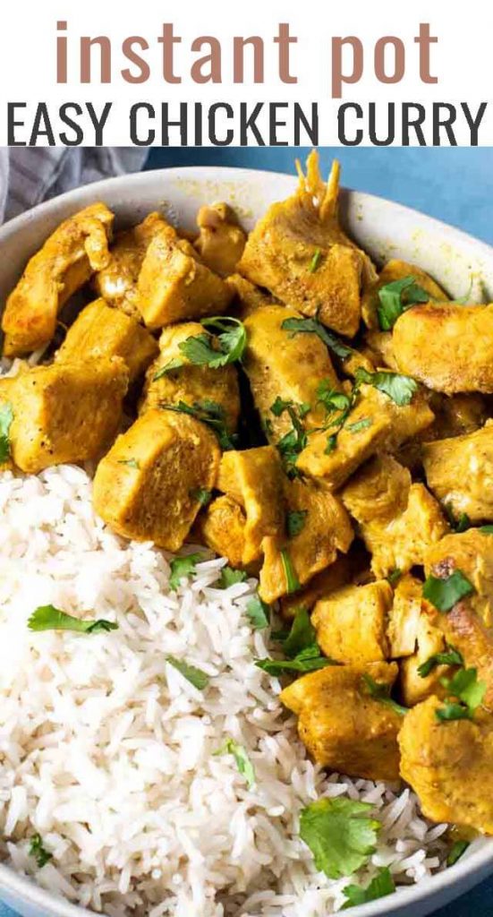 A plate of food, with Curry and Chicken