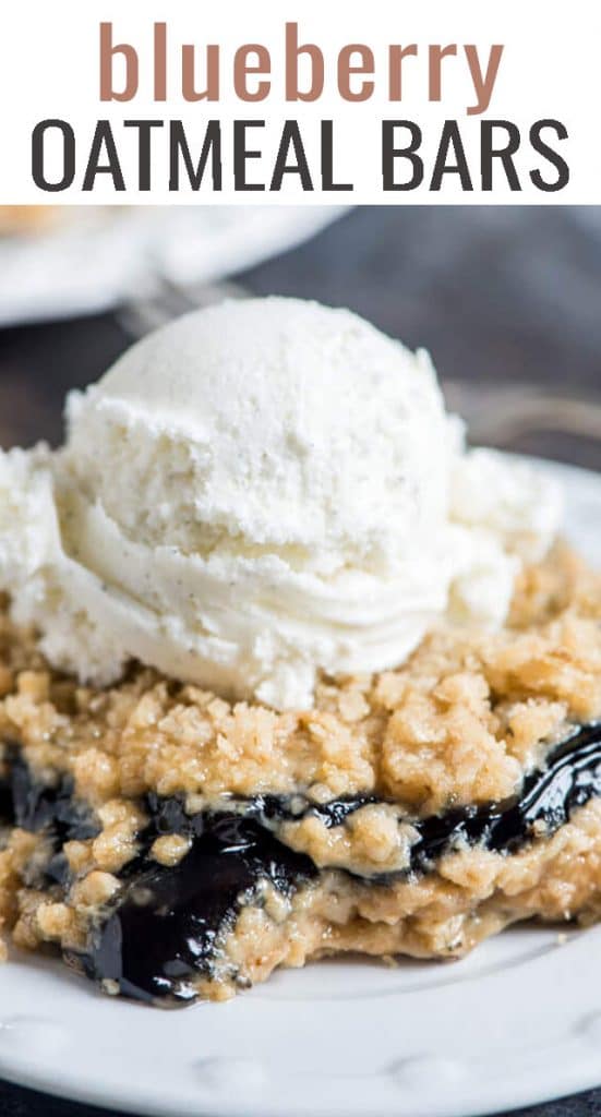 berry oat bars with ice cream