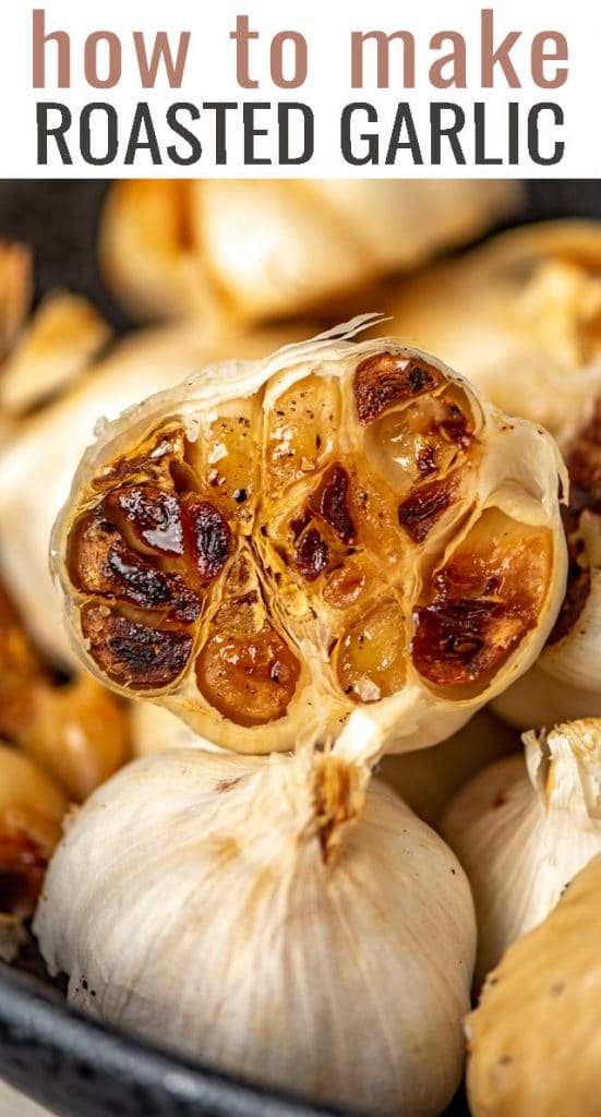 A close up of roasted garlic