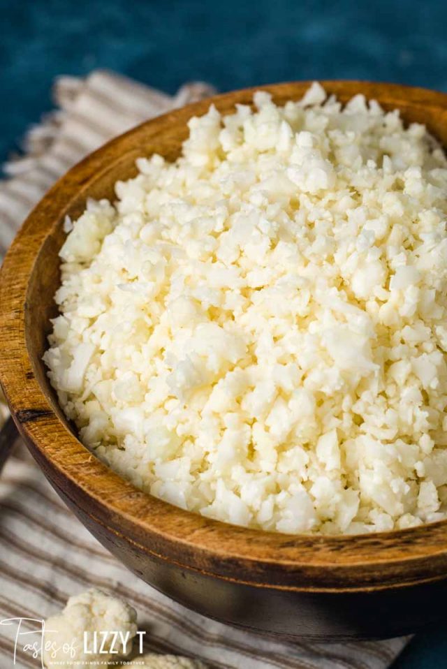 A bowl of cauliflower rice