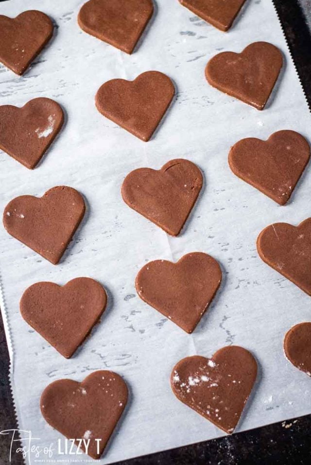 unbaked cookie hearts