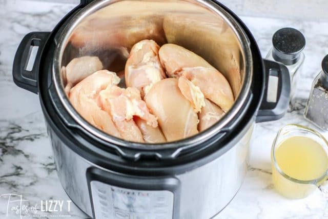 chicken uncooked in an instant pot