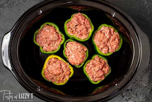 uncooked stuffed peppers