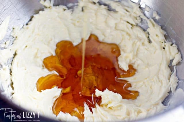 maple syrup pouring into a bowl