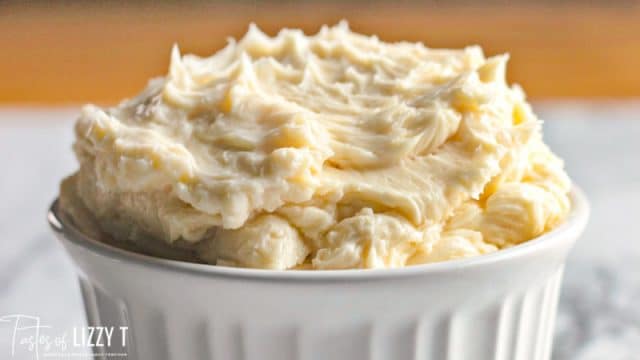 whipped butter in a bowl