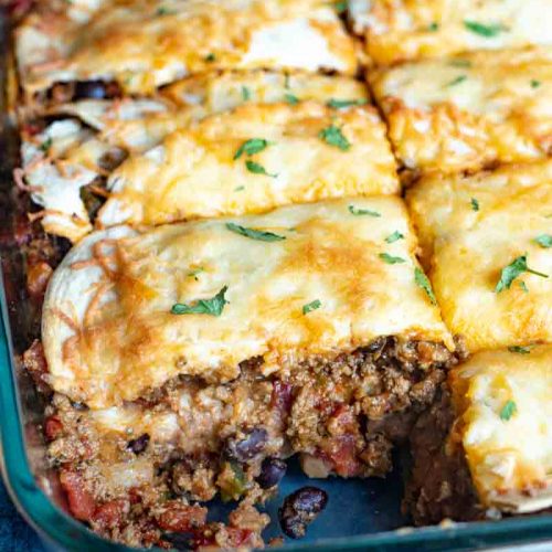 Mexican Lasagna Recipe with Ground Beef Tastes of Lizzy T