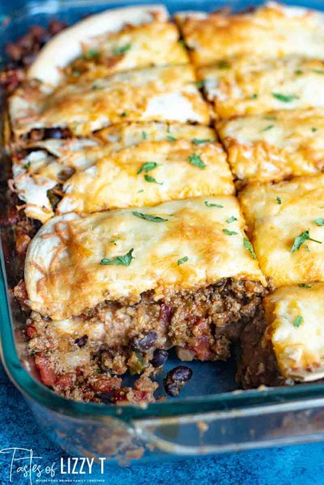 Taco Lasagna casserole