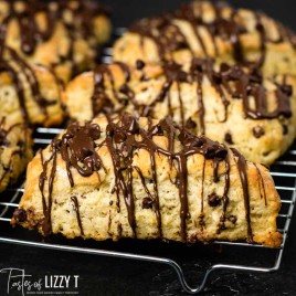 Chocolate Chip Scones on wire rack