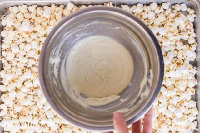 bowl of melted white chocolate