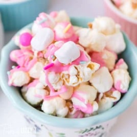 Easter Candy Popcorn Mix with marshmallows