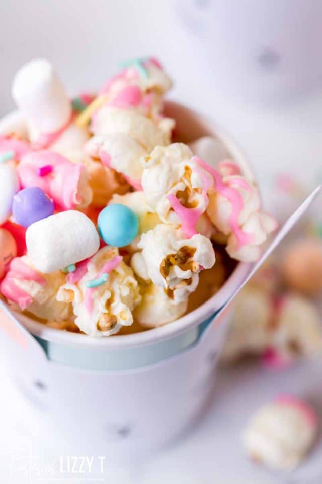 A close up of easter popcorn