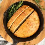 No Knead Skillet Bread with thyme