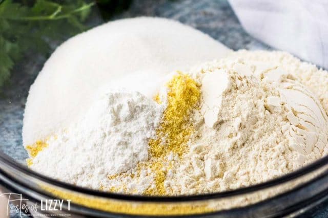 dry ingredients for cornbread muffins